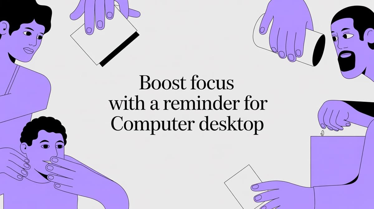Boost Focus with a reminder for computer desktop